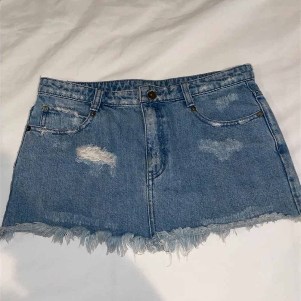 Free People Denim mini skirt